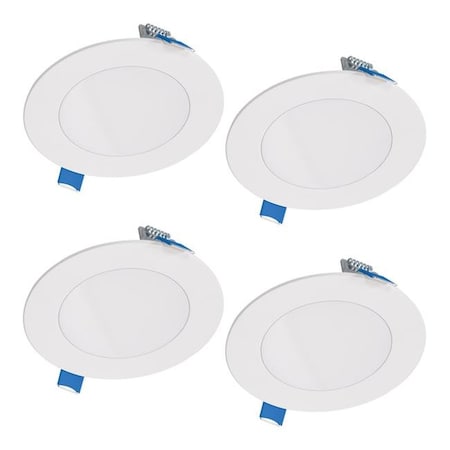 Halo Halo 3008724 4 in. 10.1W HLB Lite LED Recessed Direct Mount Light Trim - Matte White 3008724